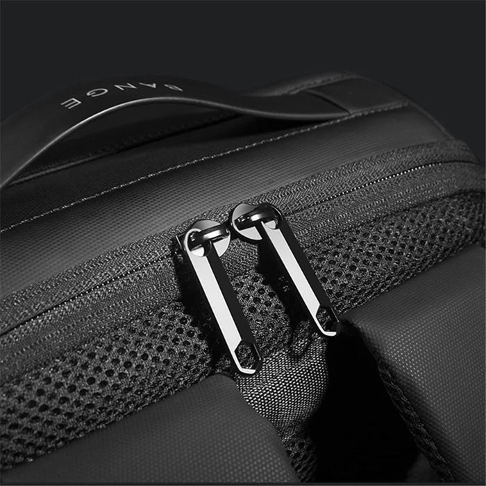 BANGE BG-7216 Men Business Travel Oxford Cloth Backpack Anti-theft Laptop Clothes Storage Shoulders Bag with Charging Port - Black - 6