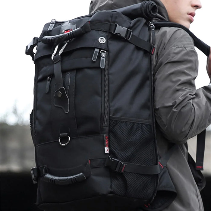 KAKA KA-2070-1 Men Camping Hiking Multi-function 40L Shoulder Bag Outdoor Waterproof Backpack with Hidden Shoulder Strap - Black - 3