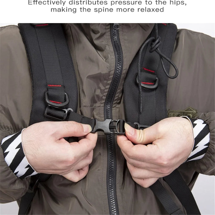 KAKA KA-2070-1 Men Camping Hiking Multi-function 40L Shoulder Bag Outdoor Waterproof Backpack with Hidden Shoulder Strap - Black - 6