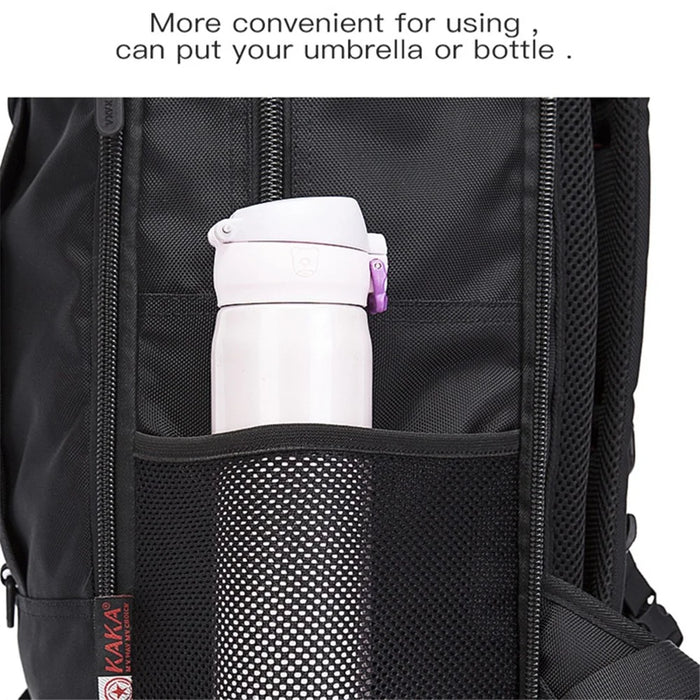 KAKA KA-2070-1 Men Camping Hiking Multi-function 40L Shoulder Bag Outdoor Waterproof Backpack with Hidden Shoulder Strap - Black - 7
