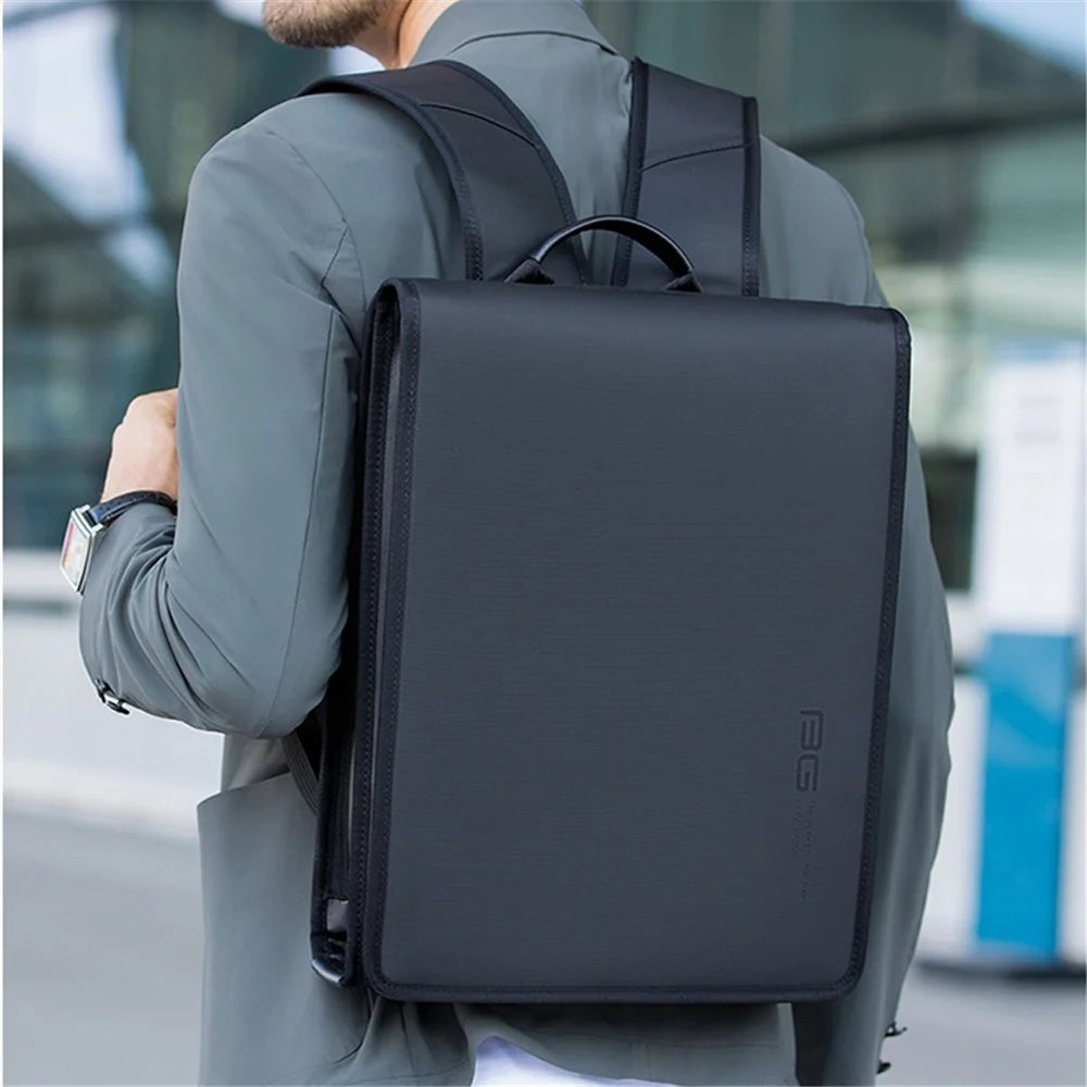 BANGE BG-7252 Men's Backpack Business Style Laptop Bag Shoulders Bag Travel Supplies - Black - 2