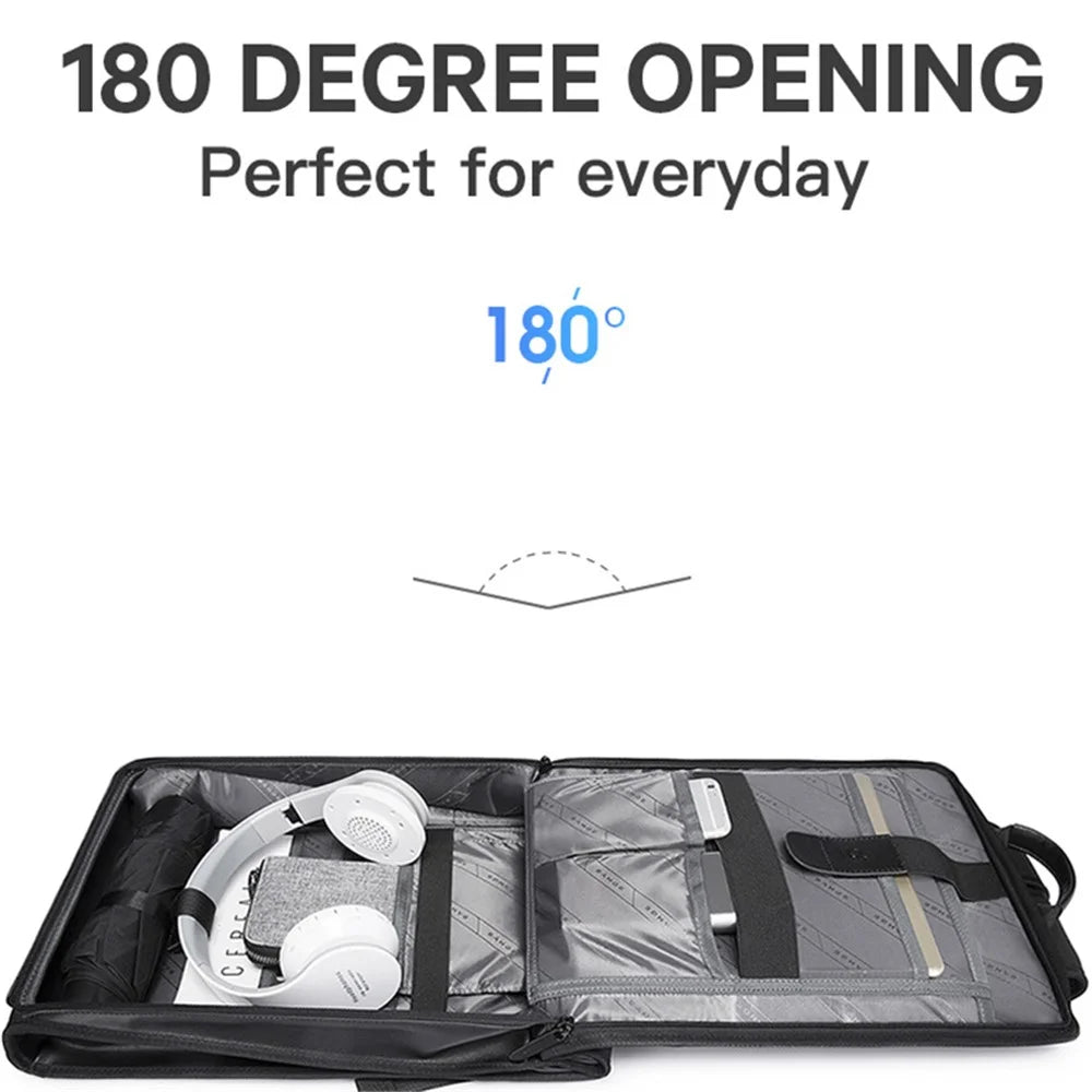 BANGE BG-7252 Men's Backpack Business Style Laptop Bag Shoulders Bag Travel Supplies - Black - 4