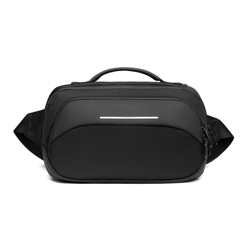OZUKO 9551 Crossbody Shoulder Bag Casual Business Lightweight Chest Bag for Tactical Travel Work - Black - 1