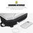 OZUKO 9509 Chest Bag with USB Charging Port Hard Shell Waterproof Crossbody Bag Daypack Travel Hiking Sling Backpack - Silver - 2