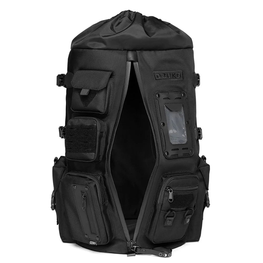 OZUKO 9573 Large Capacity Multifunctional Men Backpack Waterproof Outdoor Trekking Camping Mountaineering Daypack Rucksack - Black - 4