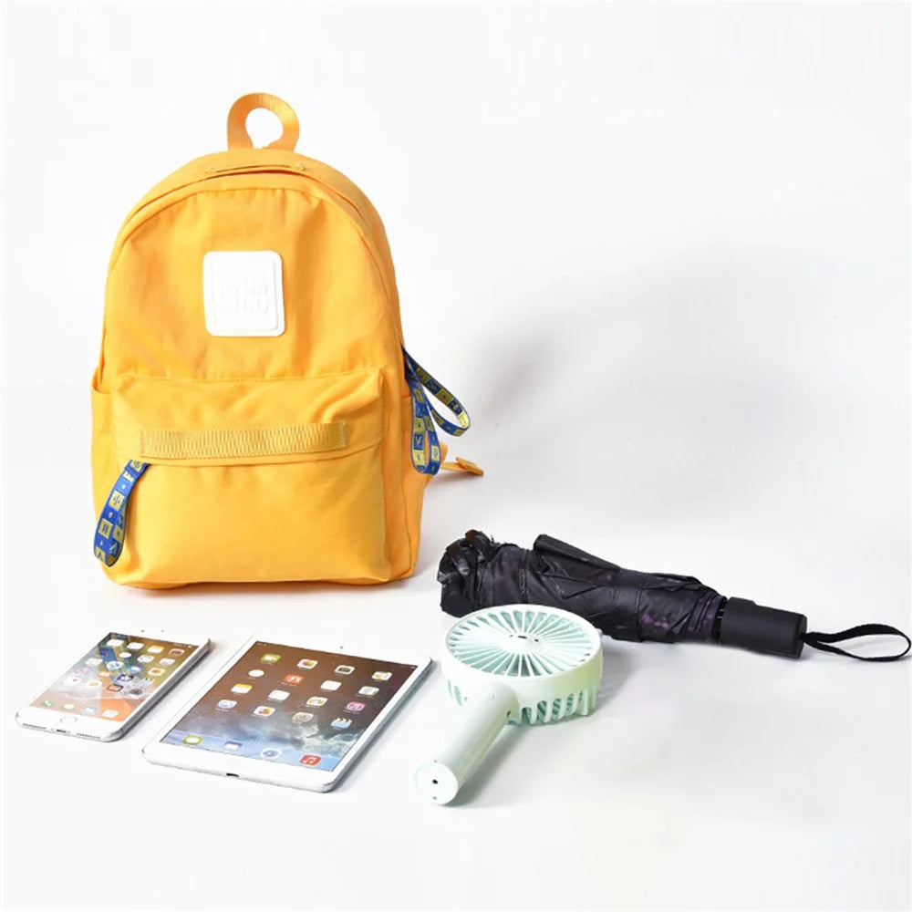ANMEILU 1043 Solid Color Casual Nylon Backpack Mini Shoulder Bag for iPad Pro 9.7-inch (Small Size) - Yellow - 3