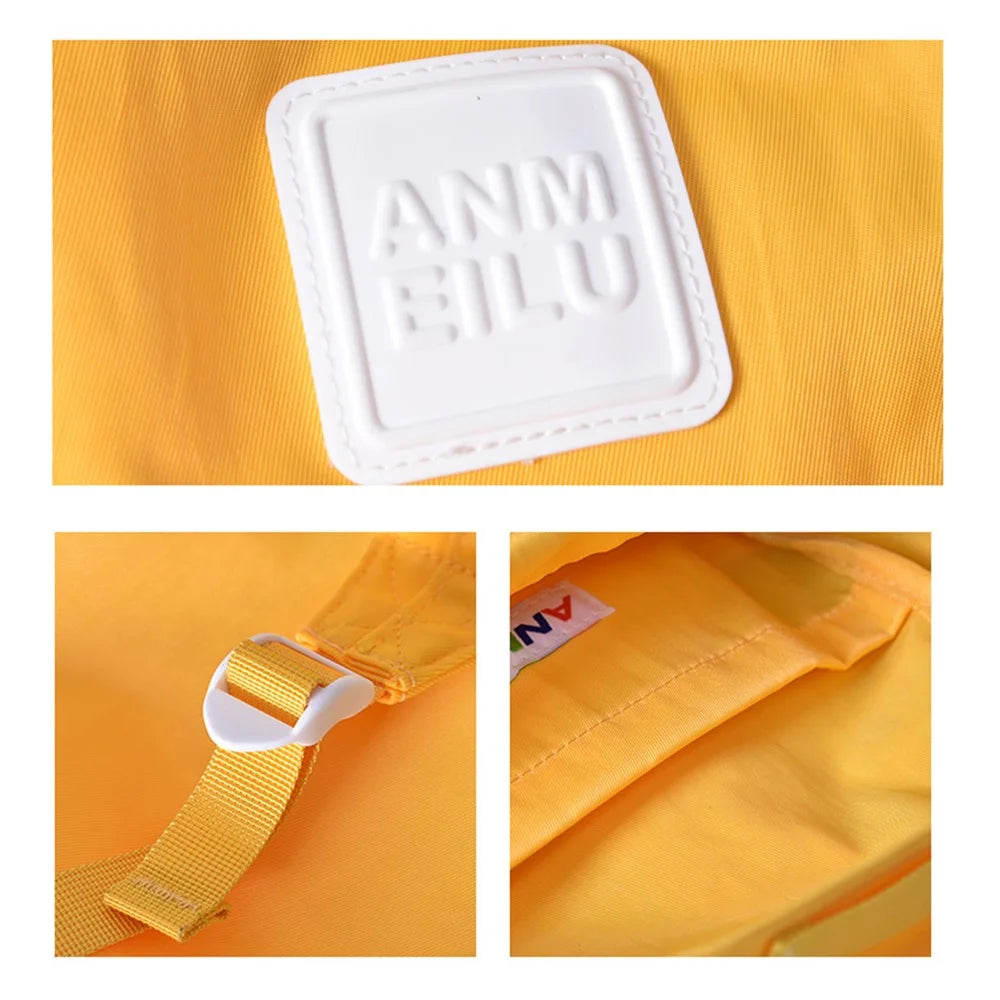 ANMEILU 1043 Solid Color Casual Nylon Backpack Mini Shoulder Bag for iPad Pro 9.7-inch (Small Size) - Yellow - 4