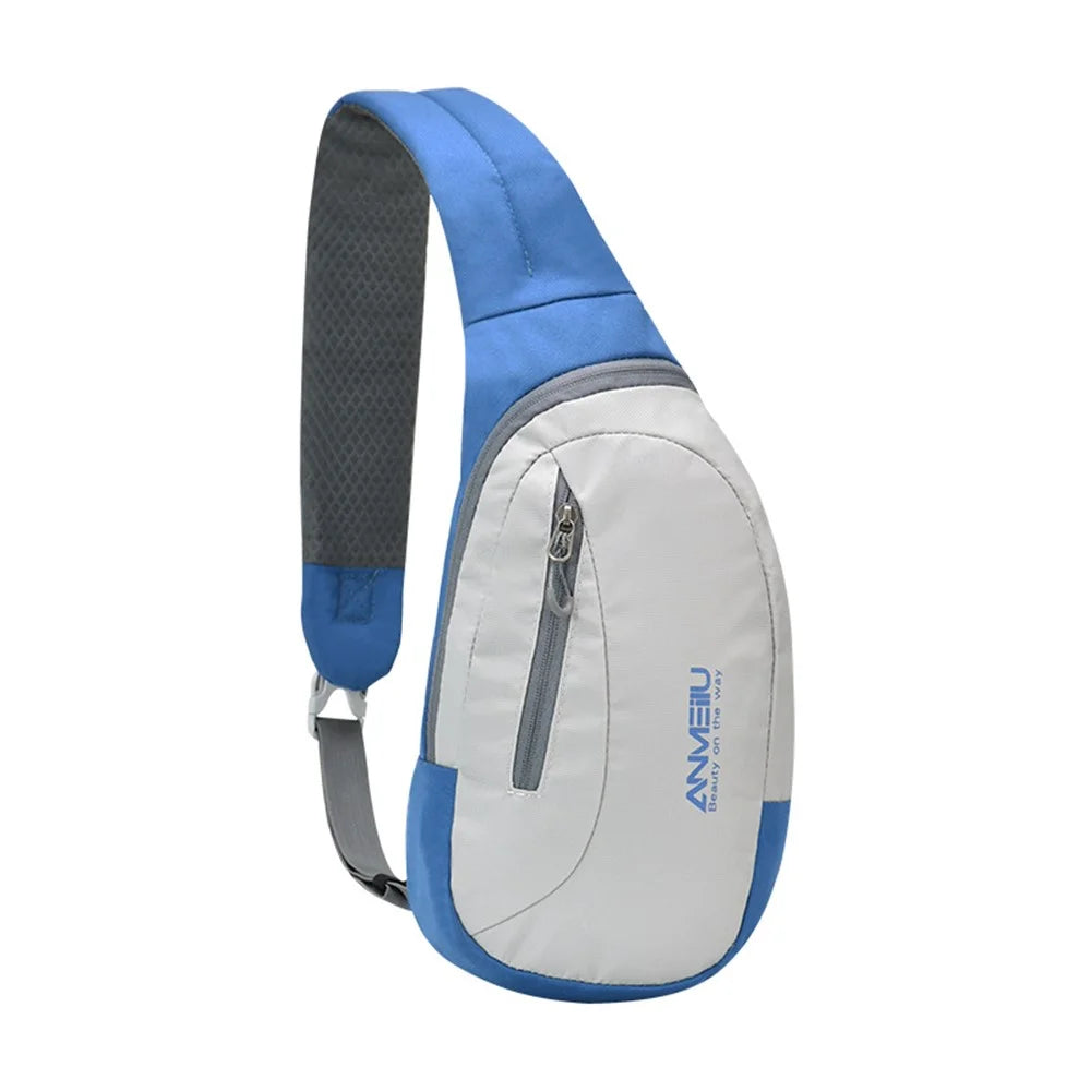 ANMEILU 2026 Travel Sling Bag Chest Bag Crossbody Daypack for Hiking, Cycling, Work - Blue / White - 1