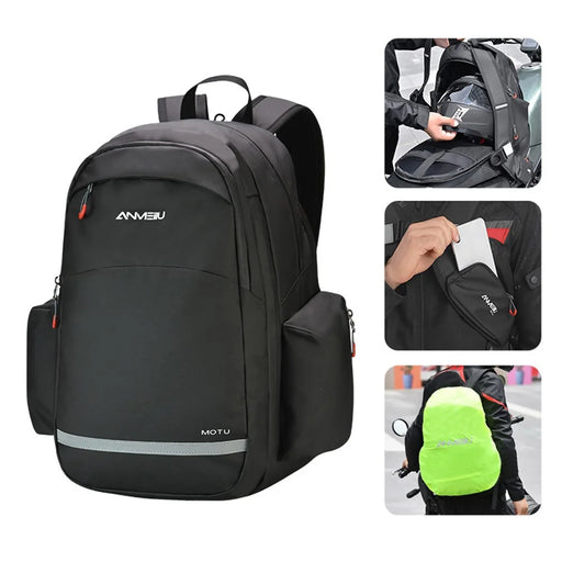 ANMEILU 6006 Multifunction Expandable Motorbike Helmet Storage Bag Bike Accessories Shoulders Backpack Laptop Backpack Cycling Bag (with Rain Cover) - 1