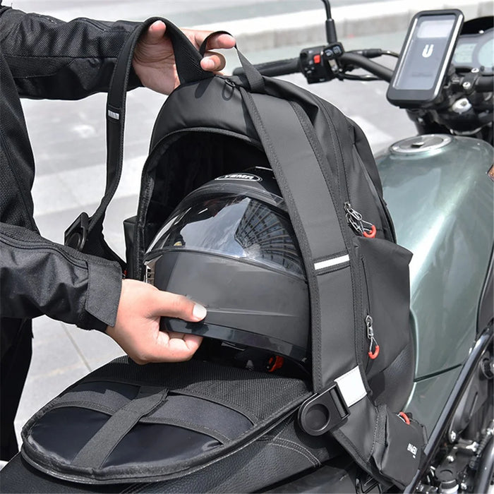 ANMEILU 6006 Multifunction Expandable Motorbike Helmet Storage Bag Bike Accessories Shoulders Backpack Laptop Backpack Cycling Bag (with Rain Cover) - 2