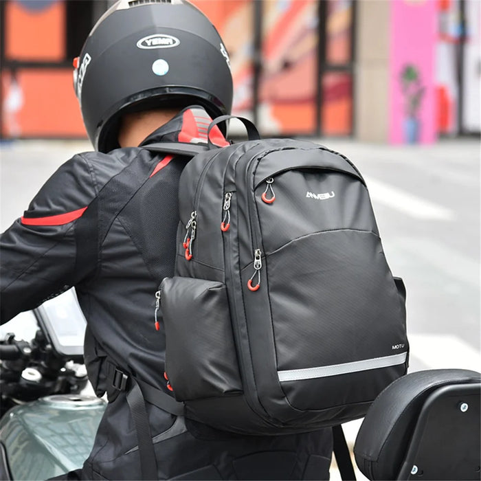 ANMEILU 6006 Multifunction Expandable Motorbike Helmet Storage Bag Bike Accessories Shoulders Backpack Laptop Backpack Cycling Bag (with Rain Cover) - 3