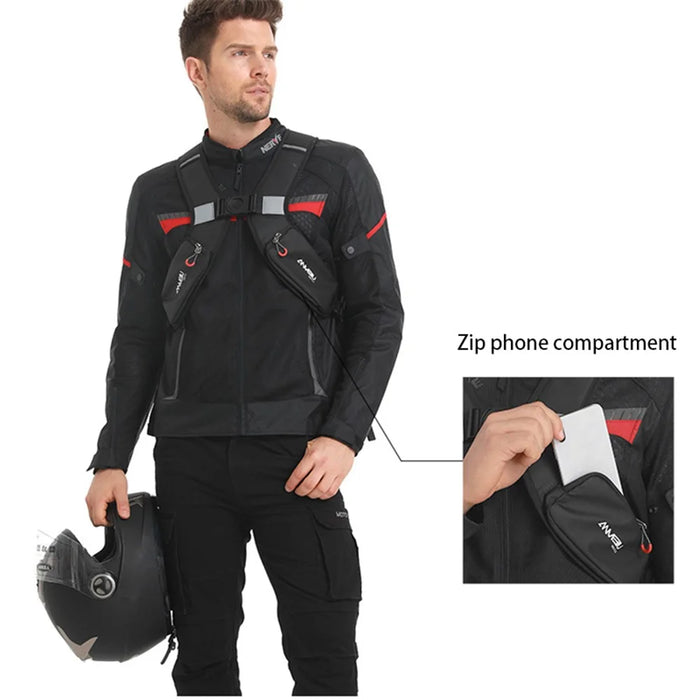 ANMEILU 6006 Multifunction Expandable Motorbike Helmet Storage Bag Bike Accessories Shoulders Backpack Laptop Backpack Cycling Bag (with Rain Cover) - 6