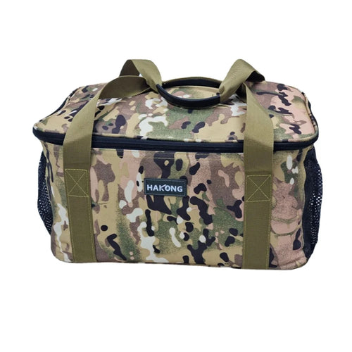 HAKONG Camouflage Outdoor Large Capacity Camping Picnic Bag Tableware Pot Storage Tote Bag - 1
