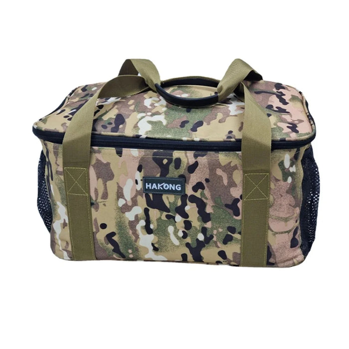 HAKONG Camouflage Outdoor Large Capacity Camping Picnic Bag Tableware Pot Storage Tote Bag - 1