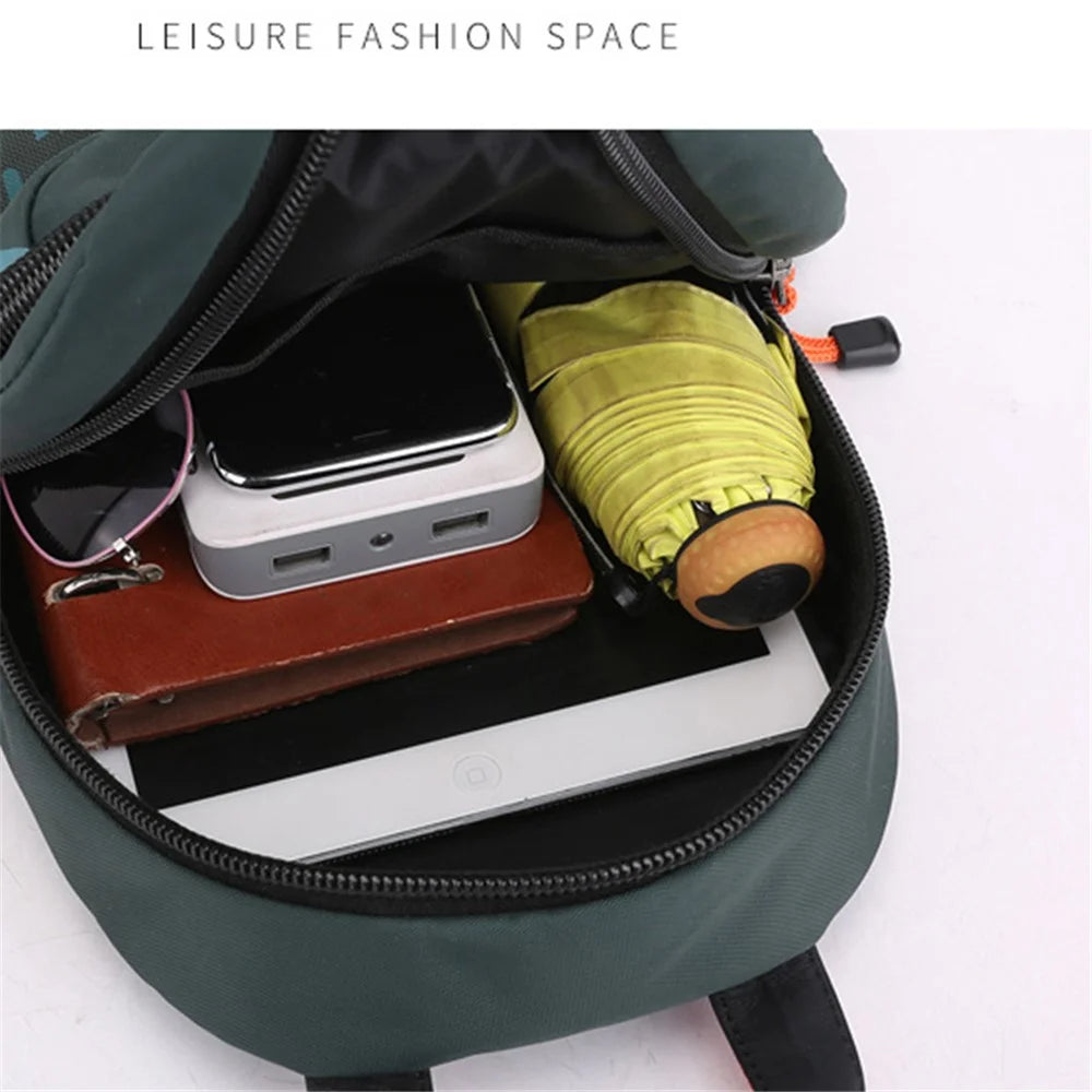 HAOSHUAI 5122(New Version) Multifunction Men Chest Bag Backpack Anti-splash Nylon Casual Single Shoulder Bag - Blackish Green - 4