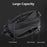 HAOSHUAI 1100-25# Water-repellent Nylon Chest Bag Men's Sling Bag for Sport, Travel and Work - Black - 7