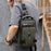 HAOSHUAI 1100-13 Shoulder Crossbody Backpack Nylon Waterproof Chest Bag Hiking Daypack with USB Charging Port - Army Green - 4