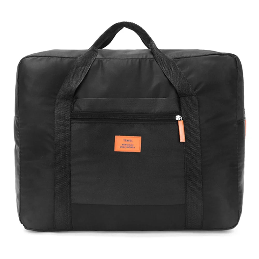 Foldable Travel Bag Water Resistant Nylon Large Luggage Organizer Storage Bag Travel Duffel Bag - Navy Blue - 4
