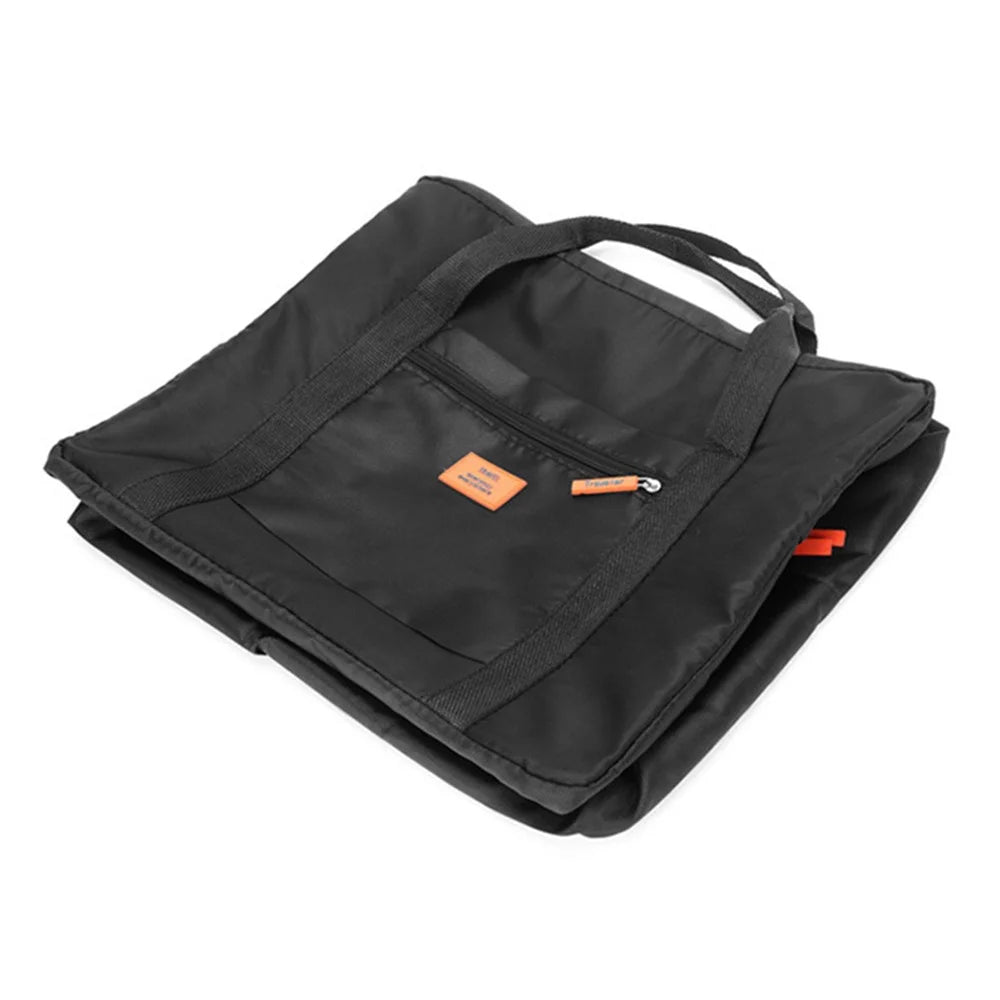 Foldable Travel Bag Water Resistant Nylon Large Luggage Organizer Storage Bag Travel Duffel Bag - Navy Blue - 6
