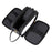 PU Leather Zipper Makeup Bag Portable Travel Cosmetics Toiletry Carrying Bag - Black - 2