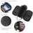 PU Leather Zipper Makeup Bag Portable Travel Cosmetics Toiletry Carrying Bag - Black - 4