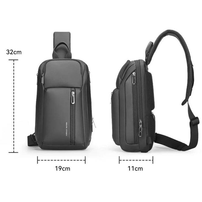 MARK RYDEN MR780-L Men's Crossbody Bag Sling Bag Travel Large Chest Bag Daypack Storage Bag for iPad 11-Inch Tablet - 6
