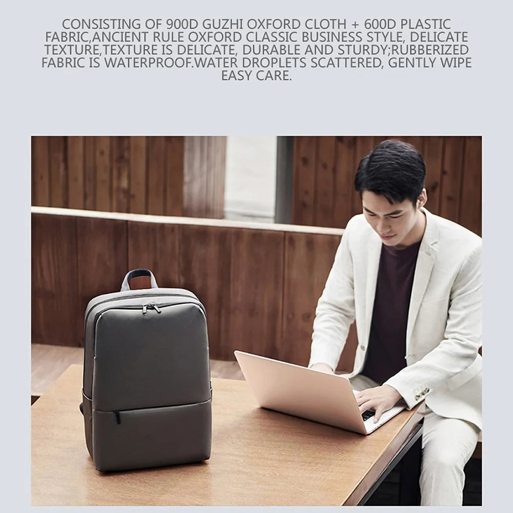 XIAOMI Stylish Business Laptop Backpack 18L Travel Casual 900D Oxford Cloth Waterproof Daypack (Chinese Version) - Black - 3