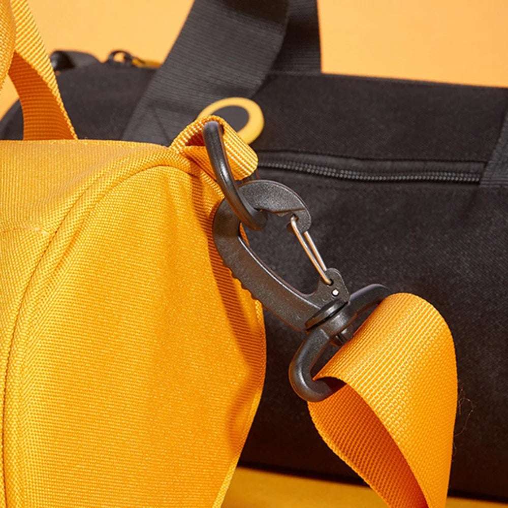 Duffel Bag Nylon Oxford Cloth Waterproof Cross-body Shoulder Cylinder Bag Large Capacity Handbag, Size: L - Yellow - 2