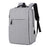 Casual Nylon Oxford Cloth Backpack Waterproof Laptop Dual Shoulders Bag with USB Port - Grey - 1
