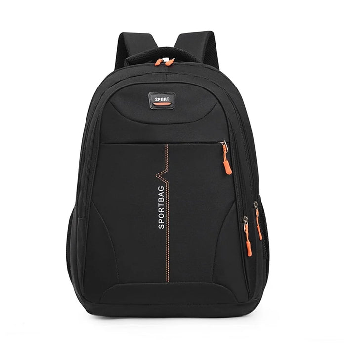 Large Capacity Travel Nylon Backpack Schoolbag Laptop Storage Dual Shoulders Bag - Black - 1