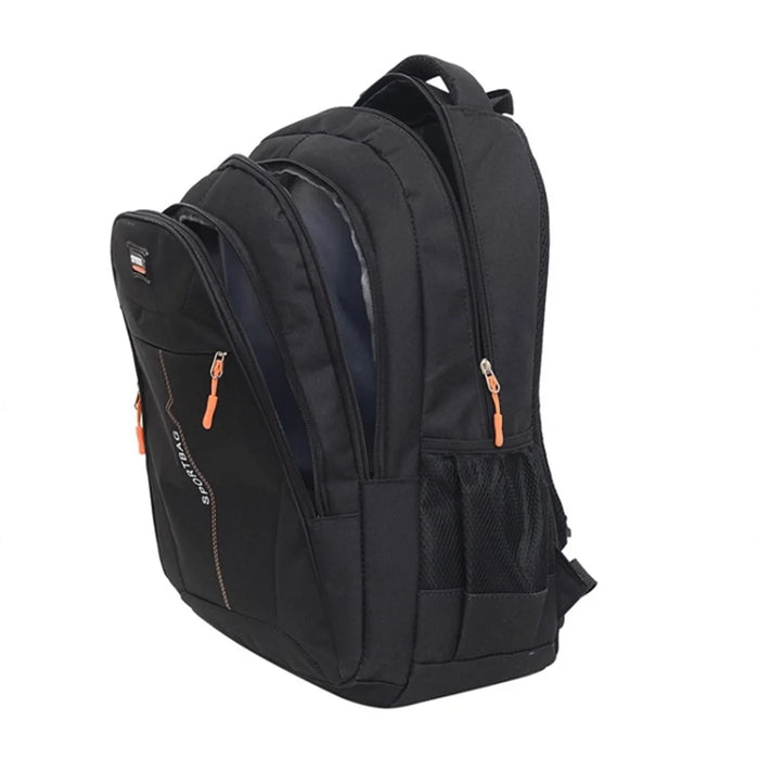 Large Capacity Travel Nylon Backpack Schoolbag Laptop Storage Dual Shoulders Bag - Black - 3