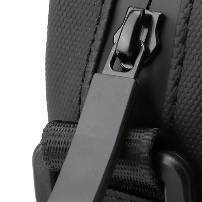 WEPOWER 1237# Casual Mini Men Crossbody Bag Multifunctional Nylon Chest Bag Phone Pouch - Black - 7
