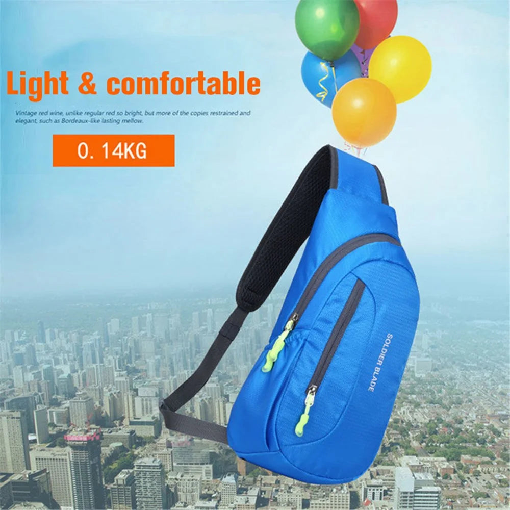 SOLDIER BLADE 1104 Cycling Shoulder Bag Outdoor Leisure Sports Bag Lightweight Polyester Cross Body Bag - Blue - 3