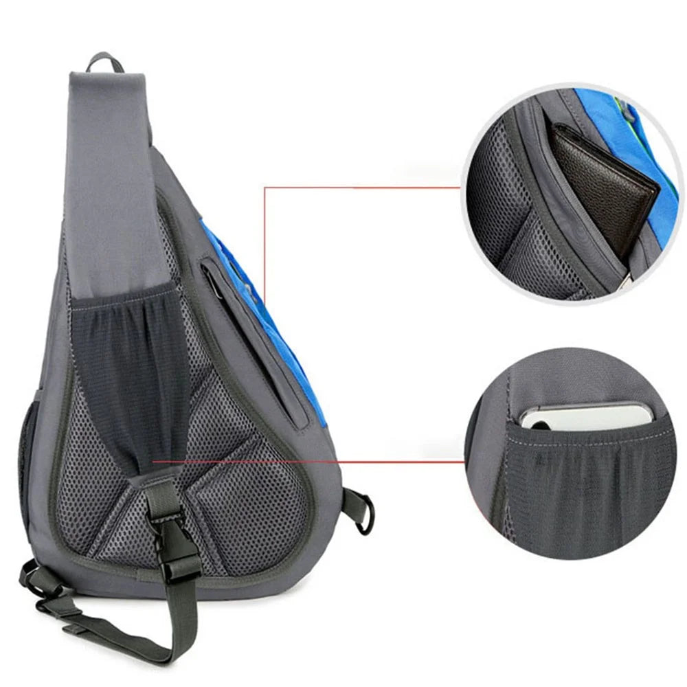 SOLDIER BLADE 8829 Outdoor Leisure Cross Body Bag Sports Climbing Bag Polyester Zippered Shoulder Bag - Blue - 5