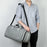 SOLDIER BLADE 8819 Men Suit Shoes Clothes Storage Bag Polyester Travel Luggage Tote Crossbody Bag - Light Grey - 7