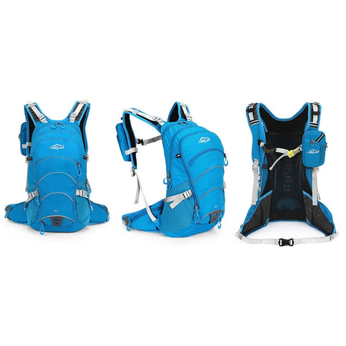 OUTDOOR INOXTO 20L Outdoor Climbing Hiking Rucksack Waterproof Polyester Cycling Backpack - Blue - 2