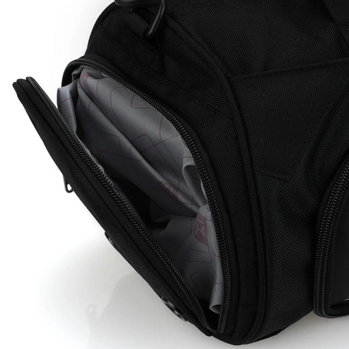 OUTDOOR INOXTO Polyester Gym Bag Dry and Wet Depart Pocket Sports Duffle Short-Distance Trip Camping Tote Bag - Black - 6