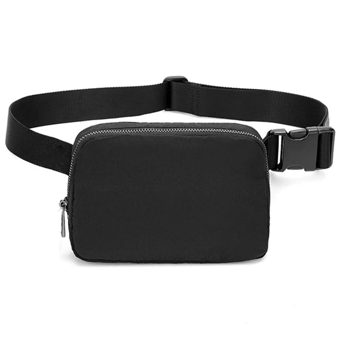 Stylish Men Women Nylon Waterproof Chest Waist Bag Sport Casual Crossbody Bag - Black - 1