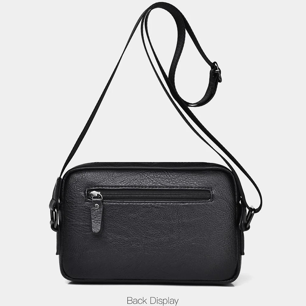 WEIXIER D274 Retro Casual Men Single Shoulder Messenger Bag PU Leather Anti-splash Crossbody Bag - 2