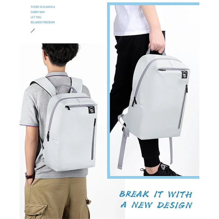BUBM BM01146006B Outdoor Sports Backpack Breathable Polyester Shoulder Bag Large Capacity Storage Bag - Grey - 7