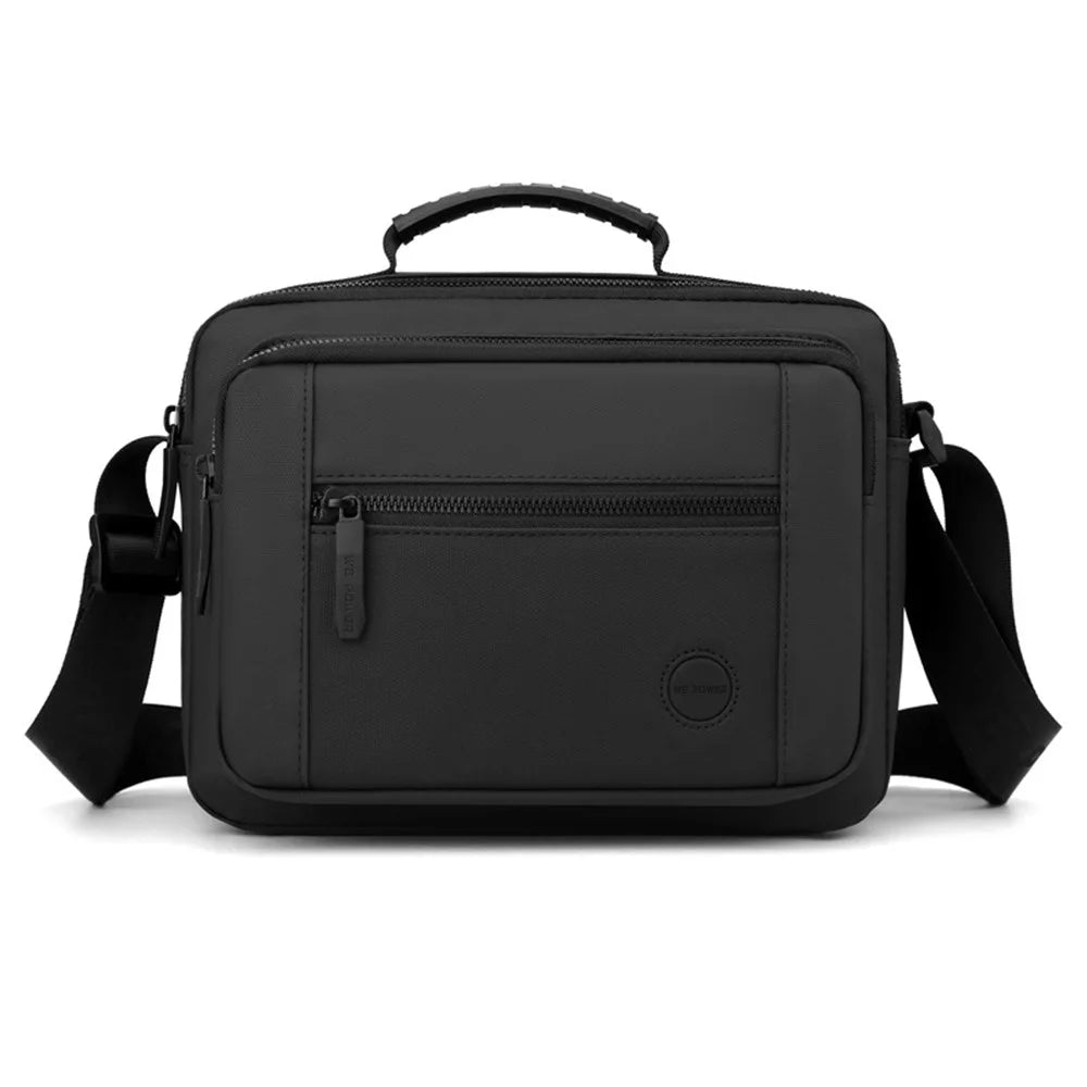 WEPOWER 1252 Men Crossbody Bag Multi Pocket Messenger Bag Waterproof Nylon Shoulder Bag - Black - 1