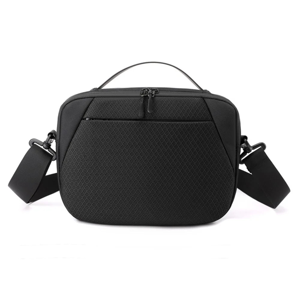 WEPOWER 2116# Size L Crossbody Bag Waterproof Nylon Men Sling Shoulder Bag Handbag - Black - 3