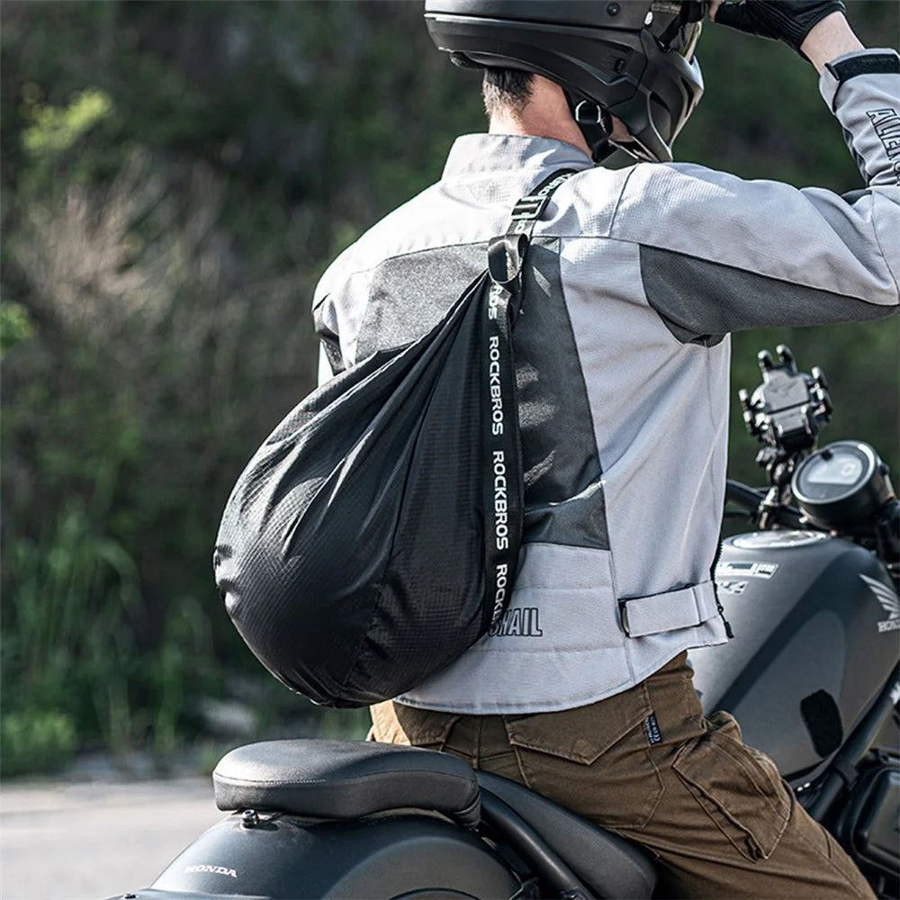 ROCKBROS H34  Large Capacity Motorbike Helmet Storage Bag Single Shoulder Adjustable Motorcycle Backpack - 6