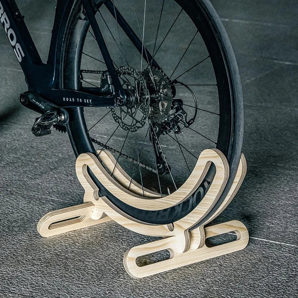 ROCKBROS 27210013001 Bike Rack Stand Indoor Bike Storage Wood Parking Stand for 700C Road Bike - 7