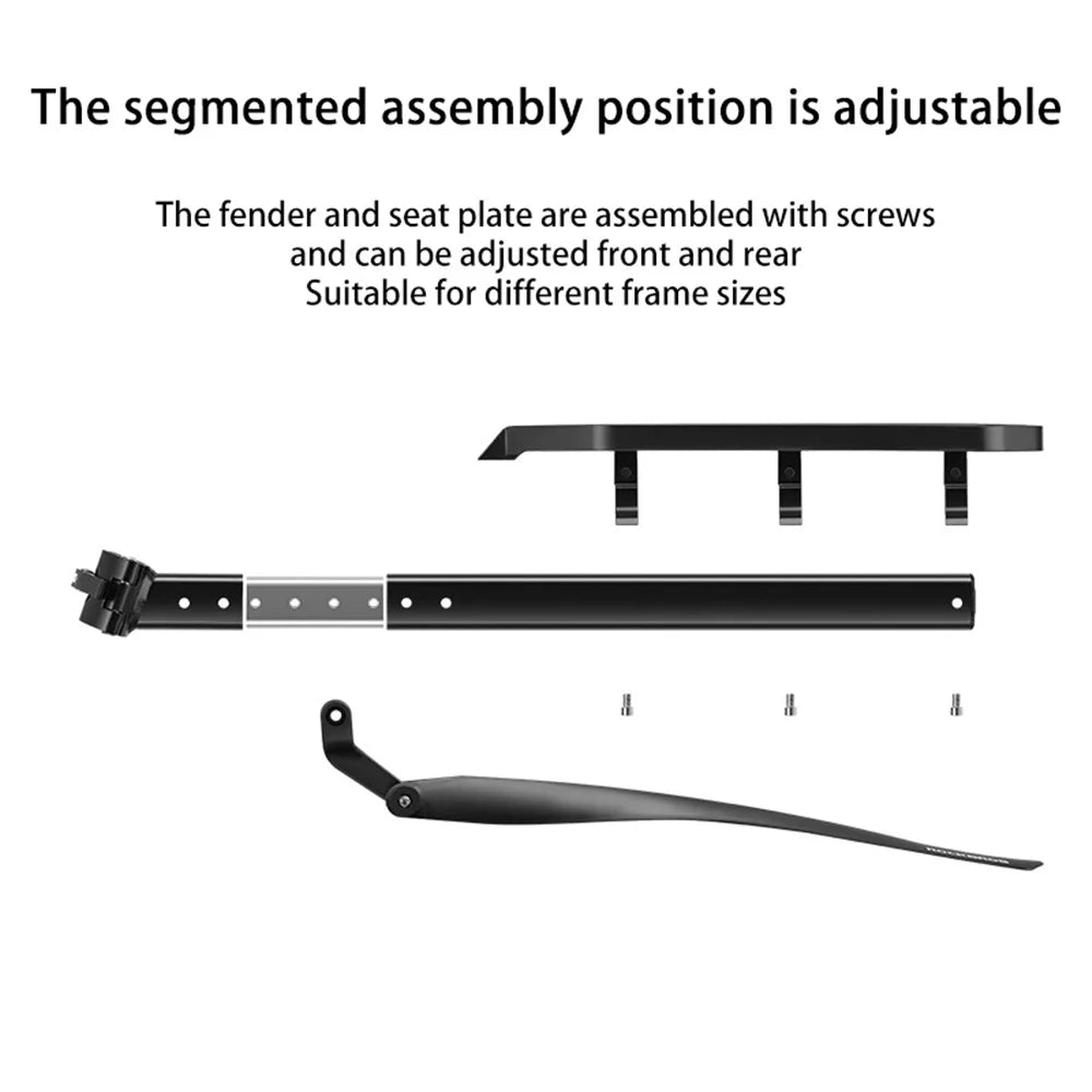 ROCKBROS Cycling Bicycle Luggage Carrier Aluminum Alloy Shelf MTB Bike Seatpost Bag with Mudguard - Standard Shelf - 4