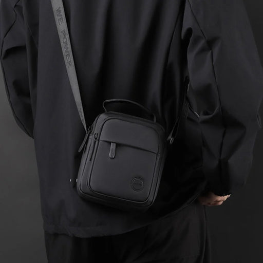 WEPOWER 1251# Oxford Cloth Shoulder Bag Water Repellent Men Crossbody Messenger Bag, Size L - Black - 2