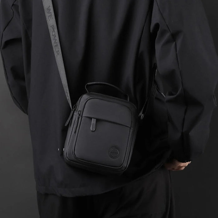 WEPOWER 1251# Oxford Cloth Shoulder Bag Water Repellent Men Crossbody Messenger Bag, Size L - Black - 2