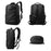 WEPOWER 3413# Men Laptop Rucksack Waterproof Nylon Backpack Travel Daypack for School Work - Black - 7