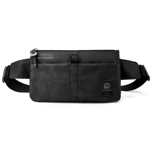 WEPOWER 1785 Nylon Cloth Waist Pack Men's Chest Bag Waterproof Shoulder Bag Daypack - Black - 1