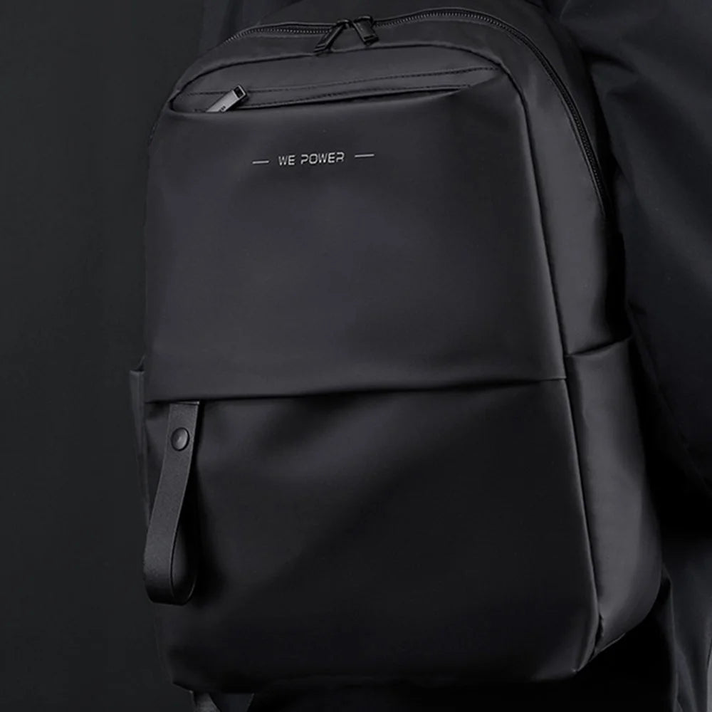 WEPOWER 1234 Outdoor Shoulder Bag Waterproof Nylon Backpack Travel Daypack for School Work - Black - 2
